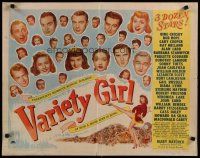 8b383 VARIETY GIRL style A 1/2sh '47 36 Paramount stars including Stanwyck, Lancaster & Lamour!