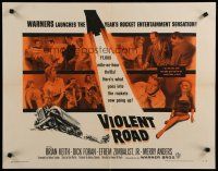 8b386 VIOLENT ROAD 1/2sh '58 17,000 miles-an-hour thrills, what goes into the rockets going up!