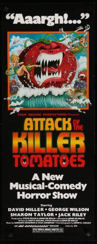 8b431 ATTACK OF THE KILLER TOMATOES insert '79 wacky monster artwork by David Weisman!