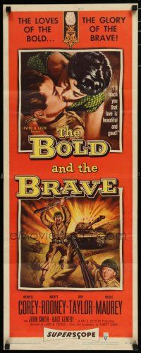 8b454 BOLD & THE BRAVE insert '56 the guts & glory story boldly and bravely told!