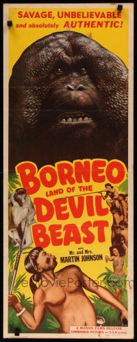 8b457 BORNEO insert R40s Osa & Martin Johnson, Borneo, Land of the Devil Beast!