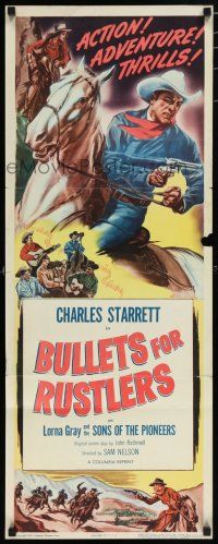 8b466 CHARLES STARRETT stock insert '52 art of Charles Starrett by Glenn Cravath, Texas Stampede