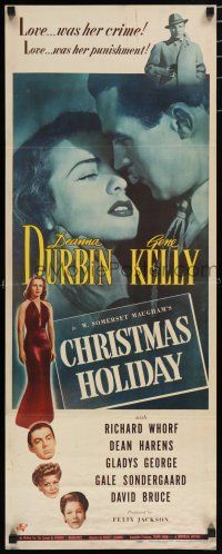 8b489 CHRISTMAS HOLIDAY insert '44 Deanna Durbin is lovely, flaming, brilliant, and dramatic!
