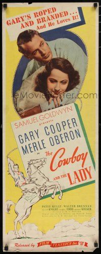 8b497 COWBOY & THE LADY insert R44 great romantic close up of Gary Cooper & Merle Oberon!