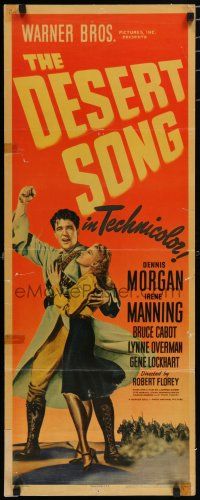 8b507 DESERT SONG insert '44 Oscar Hammerstein II musical, Dennis Morgan, sexy Irene Manning!