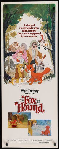 8b542 FOX & THE HOUND insert '81 two friends who didn't know they were supposed to be enemies!