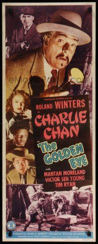 8b556 GOLDEN EYE insert '48 Victor Sen Young, Mantan Moreland, Roland Winters as Charlie Chan!