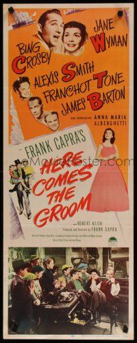 8b576 HERE COMES THE GROOM insert '51 Bing Crosby, Jane Wyman, Alexis Smith, Frank Capra