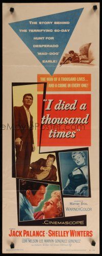 8b588 I DIED A THOUSAND TIMES insert '55 Jack Palance & sexy Shelley Winters, Lee Marvin!