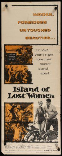 8b602 ISLAND OF LOST WOMEN insert '59 hidden, forbidden, untouched beauties in a raging hell!