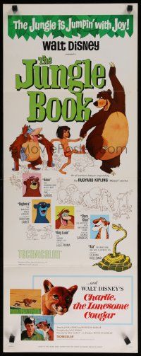 8b612 JUNGLE BOOK/CHARLIE THE LONESOME COUGAR insert '67 Disney's classic safari of laughs!