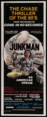 8b613 JUNKMAN insert '82 junk cars to movie stars, over 150 cars destroyed, cool art by Jensen!