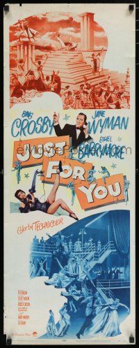 8b614 JUST FOR YOU insert '52 Bing Crosby & Jane Wyman on telephone + sexy girls dancing!