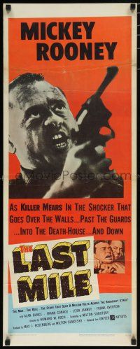 8b623 LAST MILE insert '59 great image of Mickey Rooney as Killer Mears breaking out of Death Row!