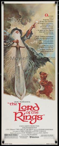 8b653 LORD OF THE RINGS insert '78 Ralph Bakshi cartoon from classic J.R.R. Tolkien novel!