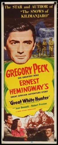 8b660 MACOMBER AFFAIR insert R52 Gregory Peck, Joan Bennett, Hemingway, Great White Hunter!