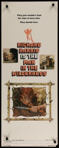 8b667 MAN IN THE WILDERNESS insert '71 they just couldn't find the time to bury Richard Harris!
