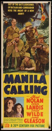 8b670 MANILA CALLING insert '42 Cornel Wilde, Lloyd Nolan & Carole Landis in Philippines!
