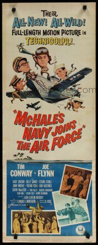 8b676 McHALE'S NAVY JOINS THE AIR FORCE insert '65 great art of Tim Conway in wacky flying ship!