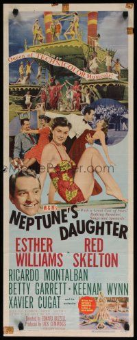 8b694 NEPTUNE'S DAUGHTER insert '49 image of Red Skelton & sexy swimmer Esther Williams!