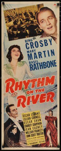 8b739 RHYTHM ON THE RIVER insert '40 Bing Crosby, Basil Rathbone, written by Billy Wilder!