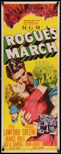 8b743 ROGUE'S MARCH insert '52 Peter Lawford, Janice Rule & Richard Greene in a land of mystery!