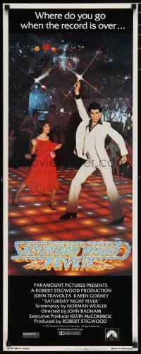 8b750 SATURDAY NIGHT FEVER insert '77 disco dancer John Travolta & Karen Lynn Gorney!