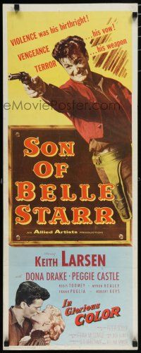 8b775 SON OF BELLE STARR insert '53 Keith Larsen, Peggie Castle, super sexy Dona Drake!