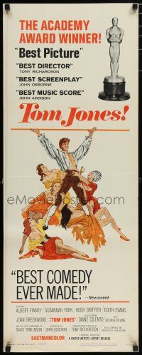 8b808 TOM JONES insert '63 artwork of Albert Finney surrounded by sexy women!