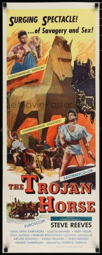 8b818 TROJAN HORSE insert '62 mighty Steve Reeves in a surging spectacle of savagery & sex!