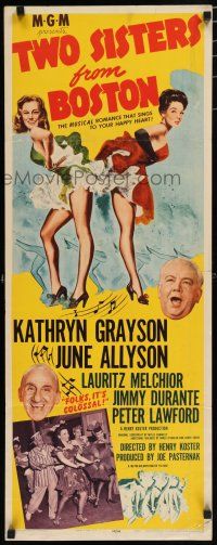 8b820 TWO SISTERS FROM BOSTON insert '46 sexy Kathryn Grayson, June Allyson, Durante, Lawford
