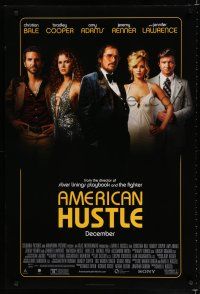 8c051 AMERICAN HUSTLE advance DS 1sh '13 Christian Bale, Cooper, Amy Adams, Jennifer Lawrence!
