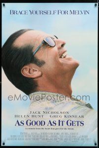 8c064 AS GOOD AS IT GETS DS 1sh '98 great close up smiling image of Jack Nicholson as Melvin!