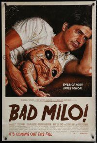 8c075 BAD MILO advance DS 1sh '13 artwork of Ken Marino embracing his inner demon by Paul Shipper!
