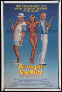 8c100 BETTER LATE THAN NEVER 1sh '83 David Niven, Art Carney, sexy Catherine Hicks!