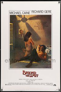 8c103 BEYOND THE LIMIT 1sh '83 art of Michael Caine, Richard Gere & sexy girl by Richard Amsel!