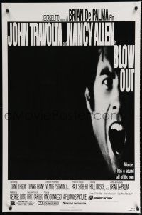 8c118 BLOW OUT 1sh '81 John Travolta, Brian De Palma, murder has a sound all of its own!