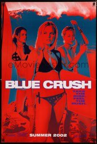 8c121 BLUE CRUSH red style teaser 1sh '02 Rodriguez, sexy Kate Bosworth in bikini, surfing girls!