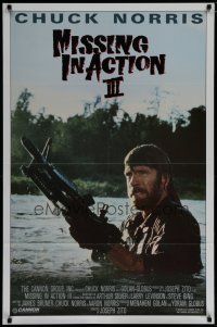 8c129 BRADDOCK: MISSING IN ACTION III int'l 1sh '88 great image of Chuck Norris w/machine gun!