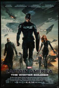 8c147 CAPTAIN AMERICA: THE WINTER SOLDIER advance DS 1sh '14 Chris Evans, sexy Scarlett Johansson!