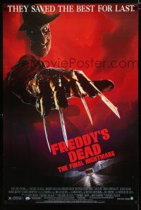 8c285 FREDDY'S DEAD 1sh '91 great art of Robert Englund as Freddy Krueger!