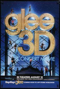 8c302 GLEE: THE 3D CONCERT MOVIE style A teaser DS 1sh '11 Cory Monteith, Dianna Agron, Lea Michele