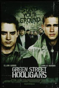 8c319 GREEN STREET HOOLIGANS 1sh '05 Elijah Wood, Charlie Hunnam, soccer, football!