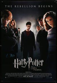 8c334 HARRY POTTER & THE ORDER OF THE PHOENIX advance DS 1sh '07 Daniel Radcliffe, Emma Watson!