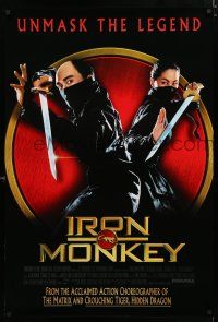 8c392 IRON MONKEY 1sh '01 Siu nin Wong Fei Hung ji: Tit Ma Lau, cool martial arts image w/swords!