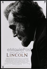 8c467 LINCOLN advance DS 1sh '12 Daniel Day-Lewis Best Actor Academy Award winner, Spielberg!