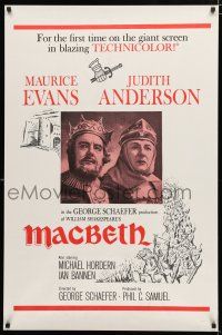 8c483 MACBETH military 1sh R60s Maurice Evans, Judith Anderson, from Shakespeare!