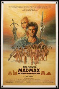 8c486 MAD MAX BEYOND THUNDERDOME 1sh '85 art of Mel Gibson & Tina Turner by Richard Amsel!