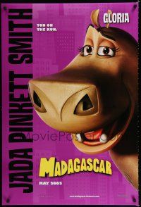8c489 MADAGASCAR advance DS 1sh '05 African cartoon animals, Jada Pinkett Smith as Gloria!