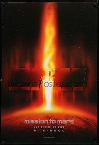 8c532 MISSION TO MARS teaser DS 1sh '00 Brian De Palma, Gary Sinise, Tim Robbins, Don Cheadle!